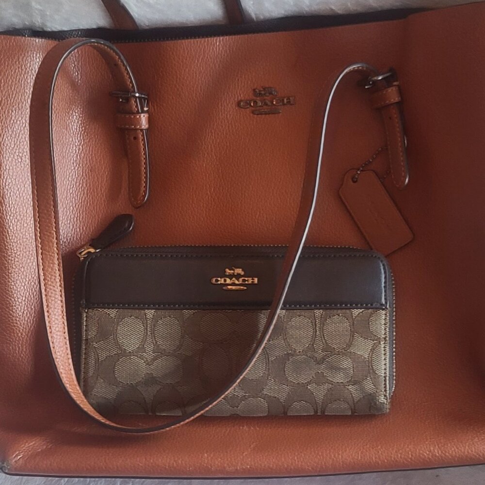 Authentic Coach Mollie Tote 25 and Waller Combo